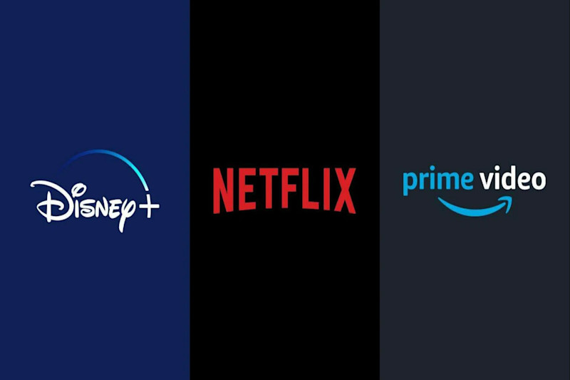 Photo regroupant Netflix, Disney et Prime 