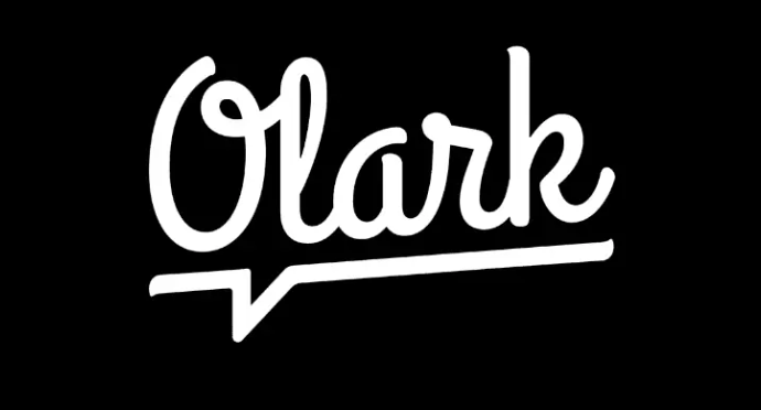 Olark ecris en blanc sur fond noir