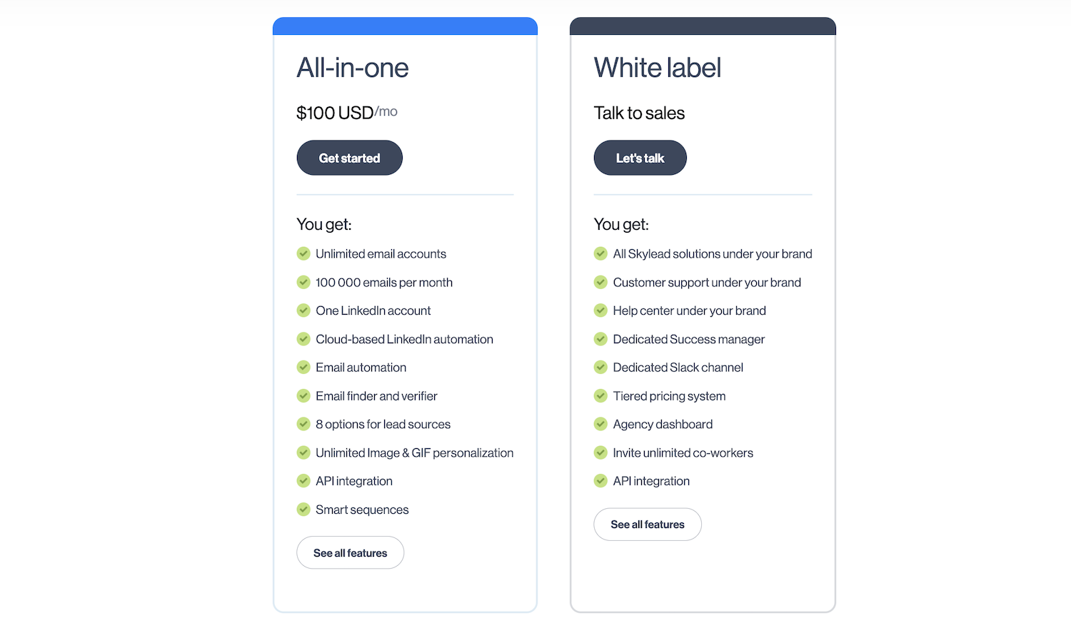 Skylead Pricing