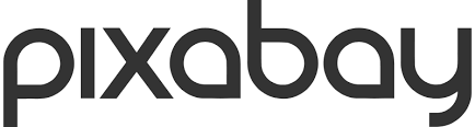 Pixabay written in black on a white background