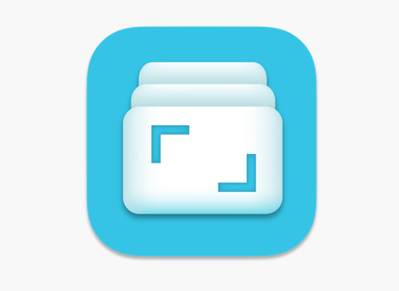 Light blue and white logo