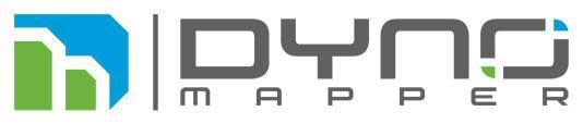 Write Dyno in large gray letters and mapper in smaller gray letters as well.