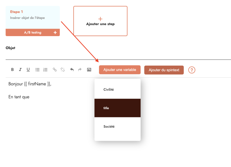 Ajouter variable dans votre cld-mail emelia