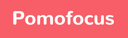 Pomofocus written in white on a pink background