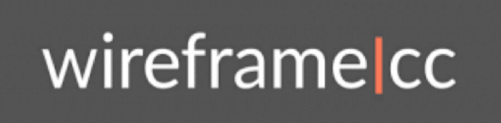 Wireframe CC written in white on a gray background