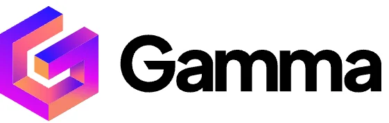 Logo Gamma ecris en noir sur fond blanc et a cote un Gros G en 3 D