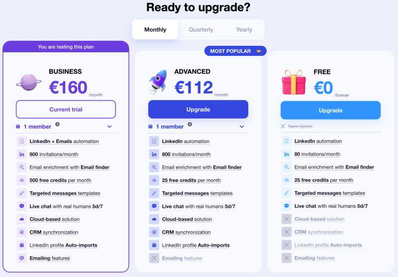 pricing waalaxy