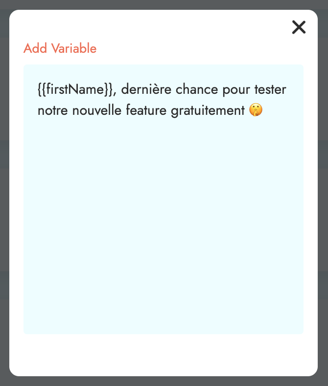 Screenshot du message de relance dans la sequence LinkedIn automatisée