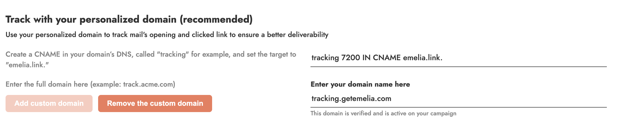 tracking domain