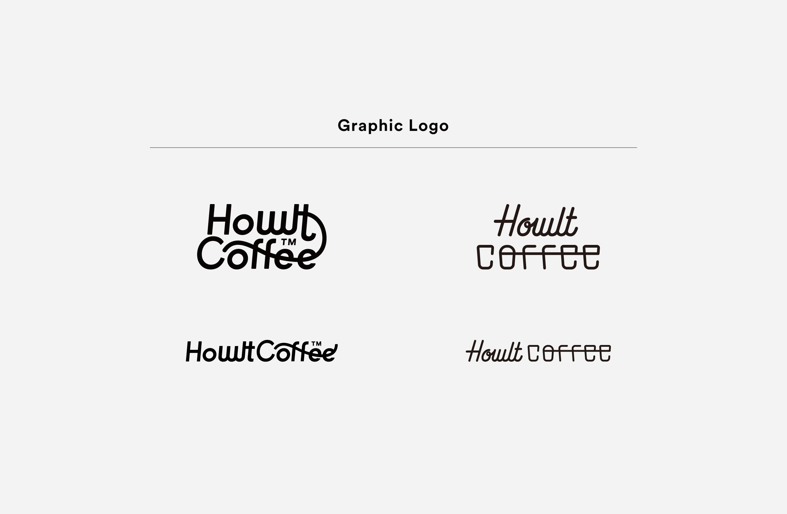 Graphical logo and typeface for Howlt Coffee