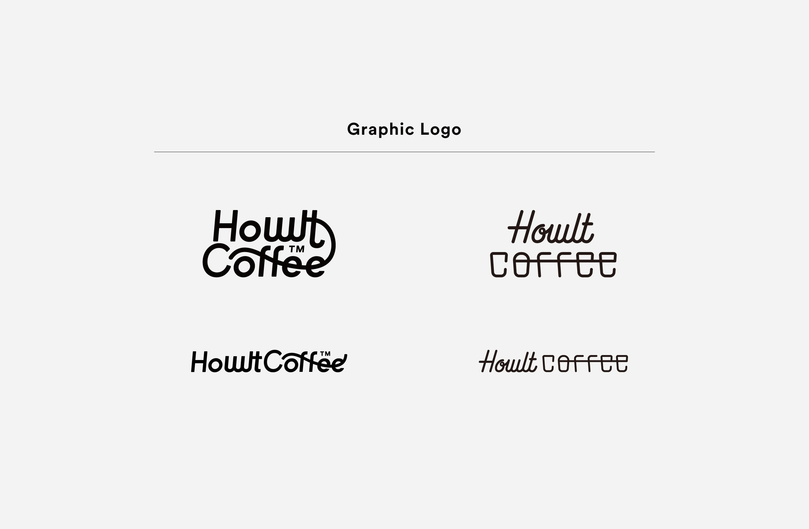 Graphical logo and typeface for Howlt Coffee