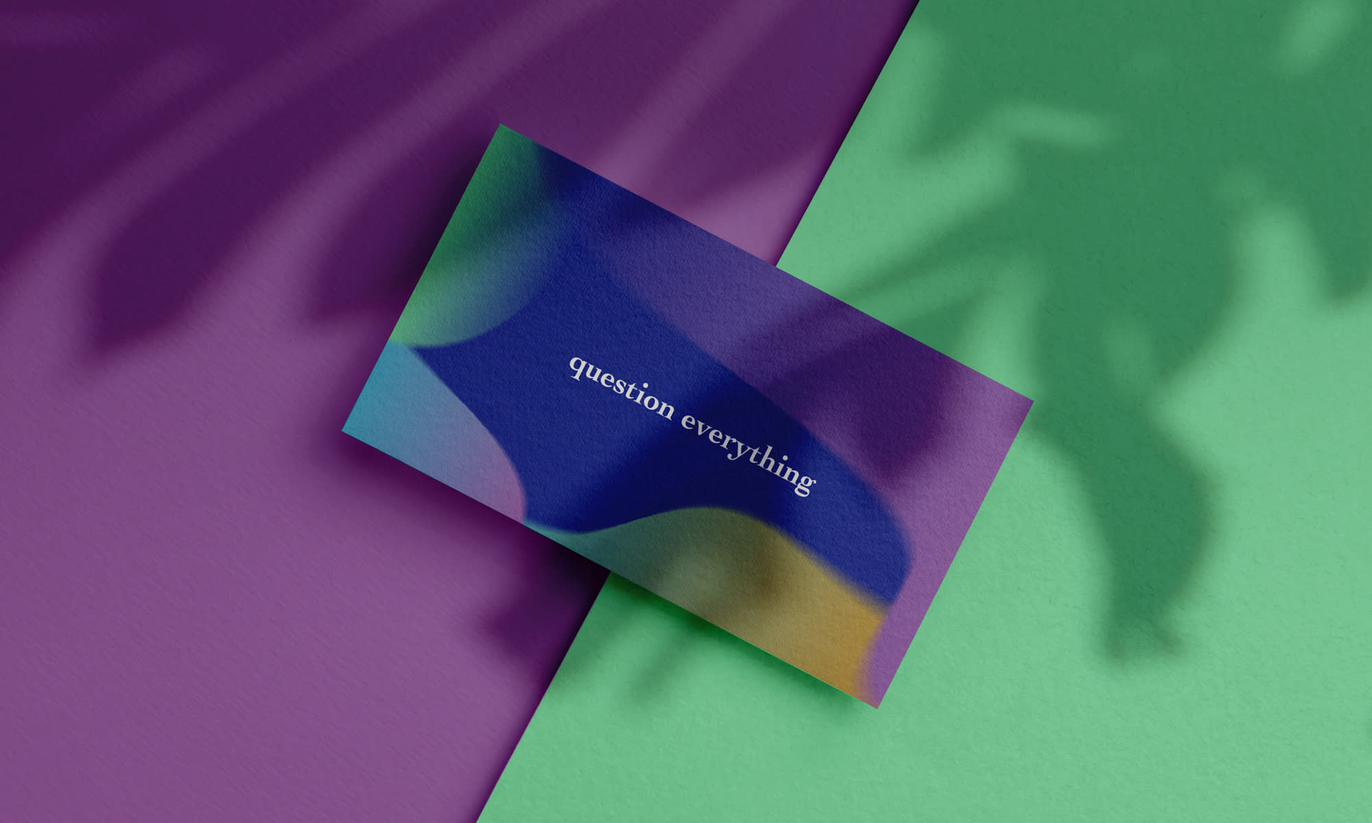 Business card with branding