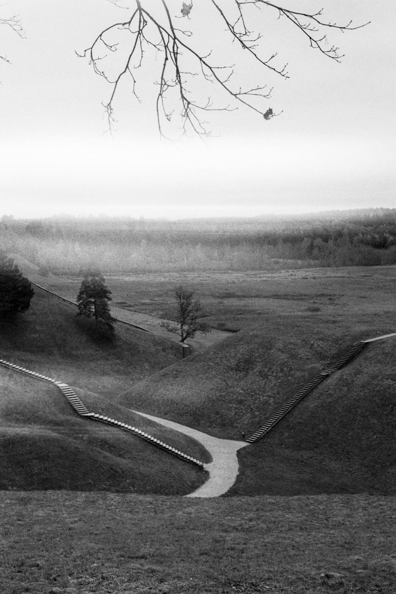 Foggy hills of Kernavė area