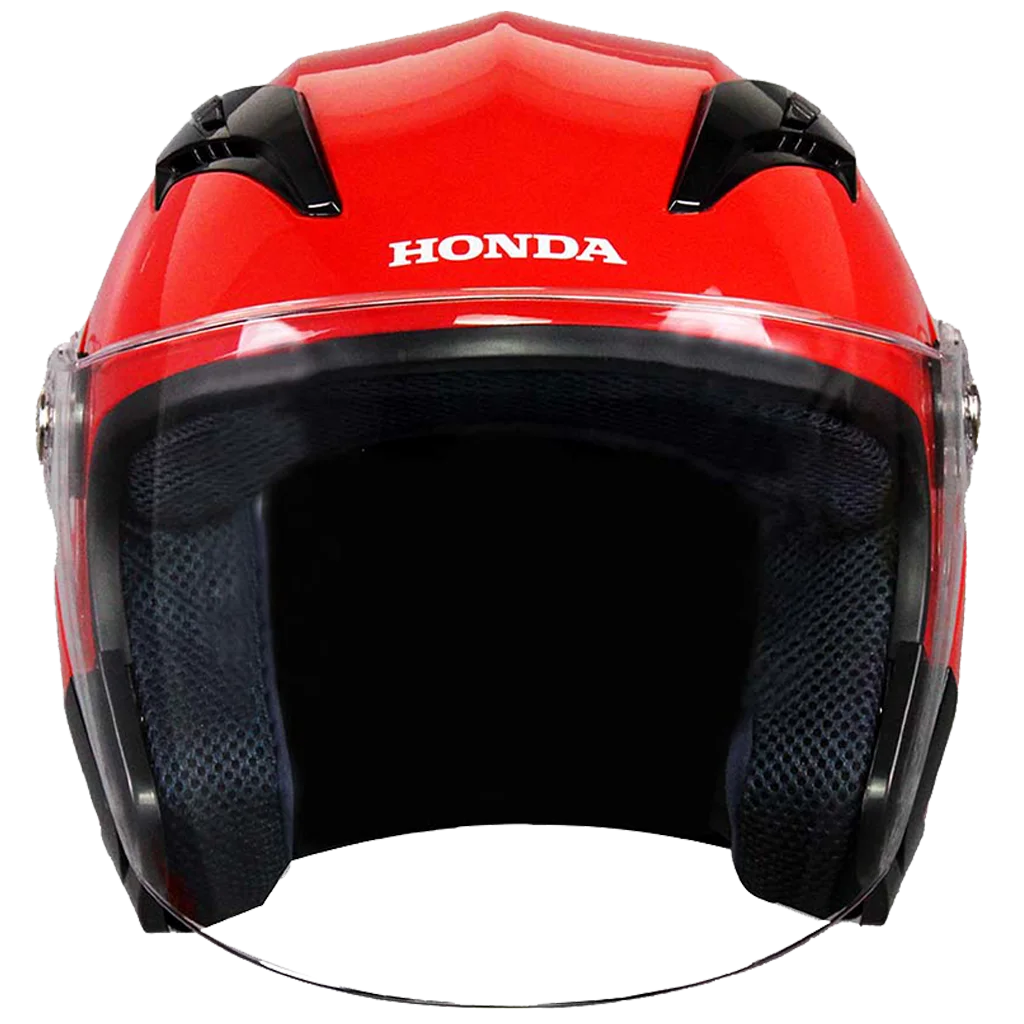 HELMET OPEN FACE RED L NEW