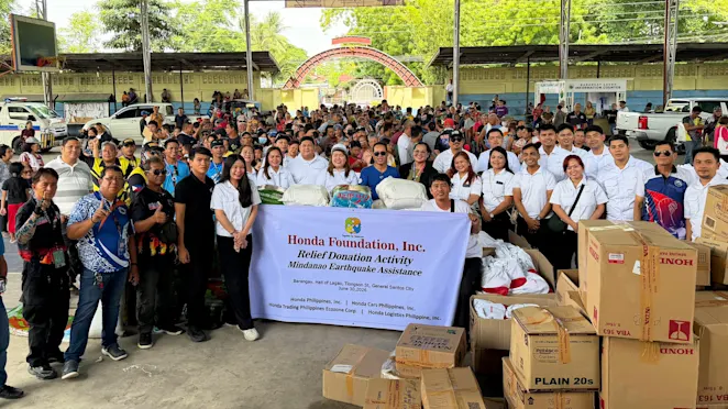 Honda Foundation, Inc. Provides Aid and Relief to Barangay Lagao, General Santos Earthquake Victims