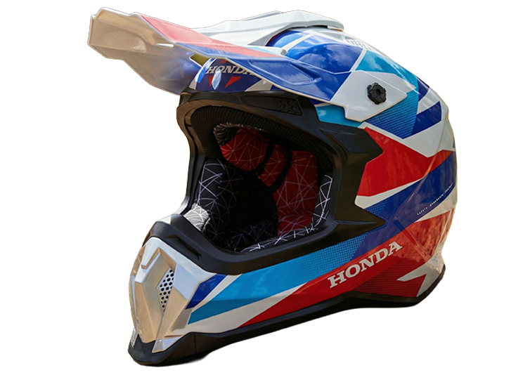 HONDA OFF ROAD HELMET RED BLUE -  Variant Image