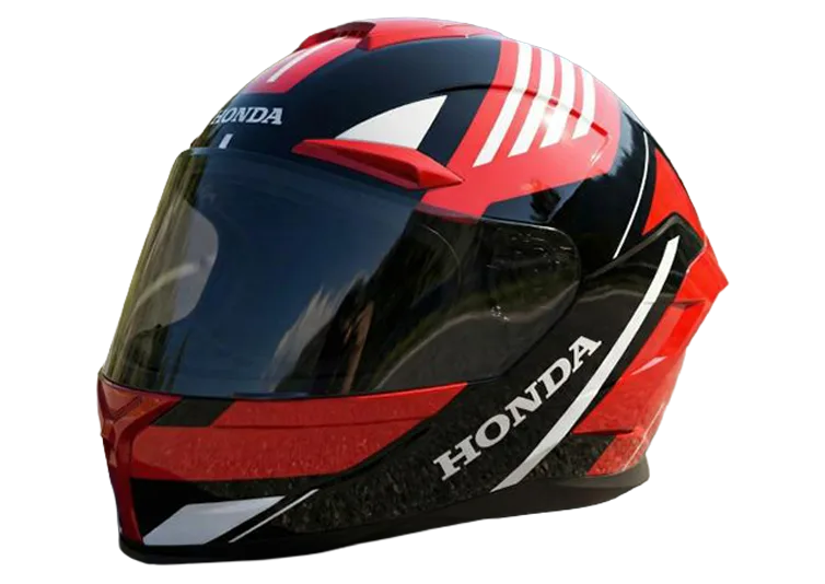 HONDA FULL FACE HELMET RED LAR