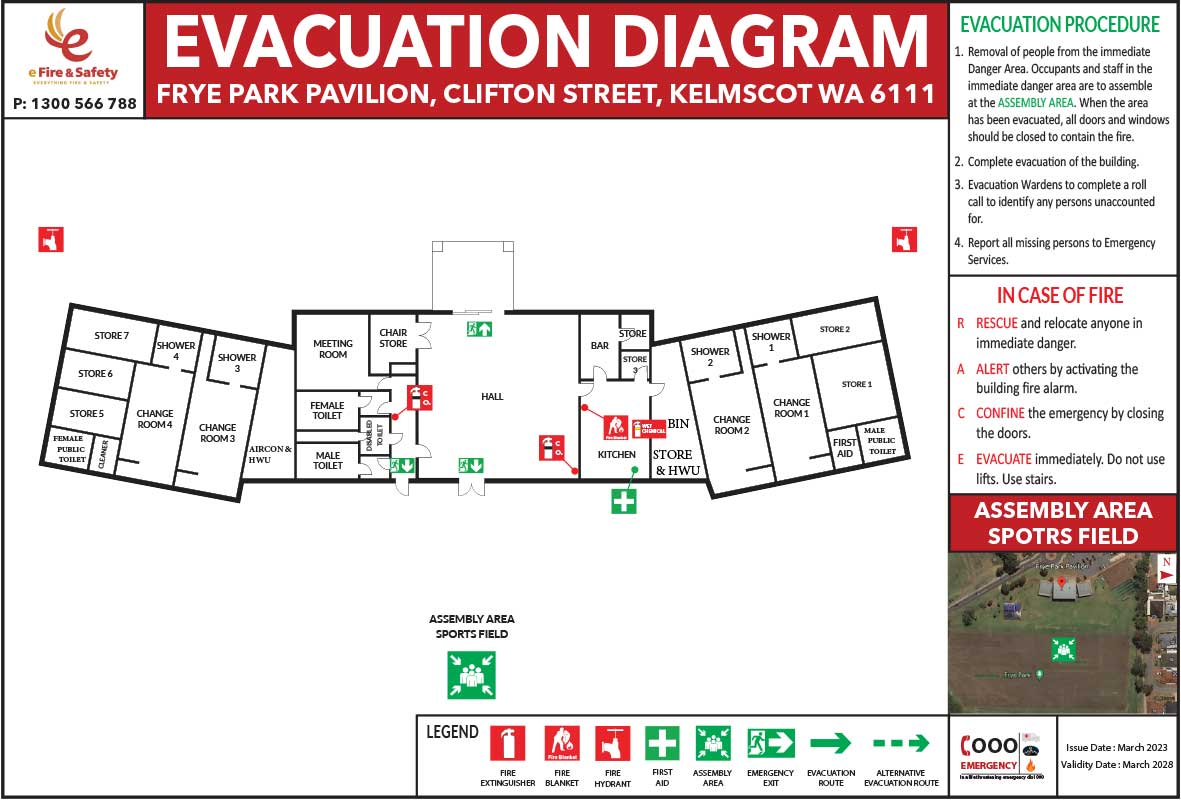 Frye Park Pavilion evacuation plan