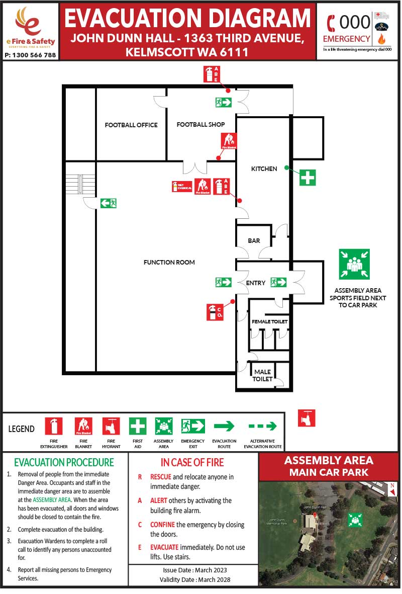 John Dunn Hall evacuation plan