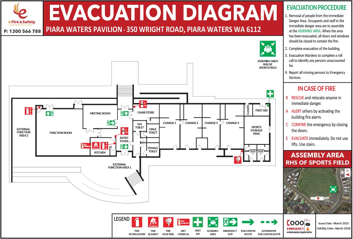 Piara Waters Pavilion evacuation plan