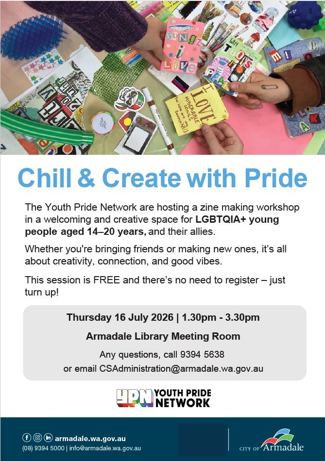 Chill and Create with Pride July 2026