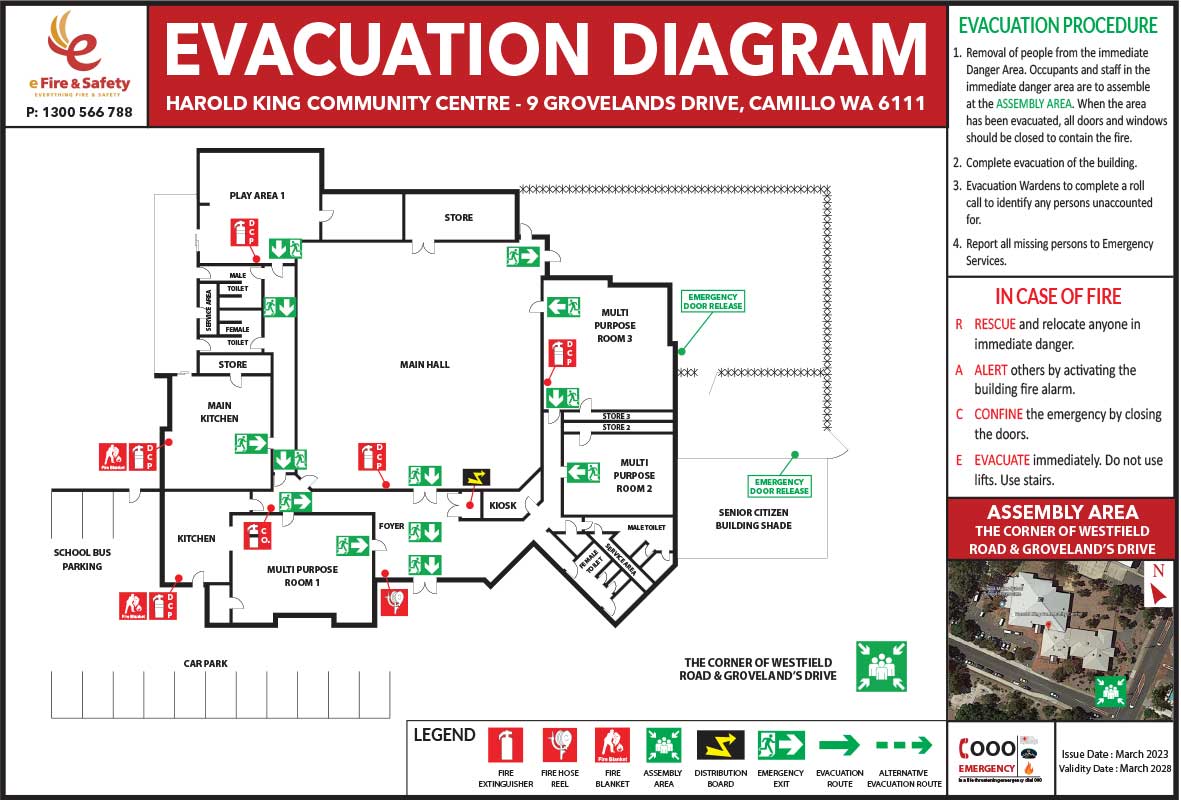 Harold King Community Centre evacuation plan