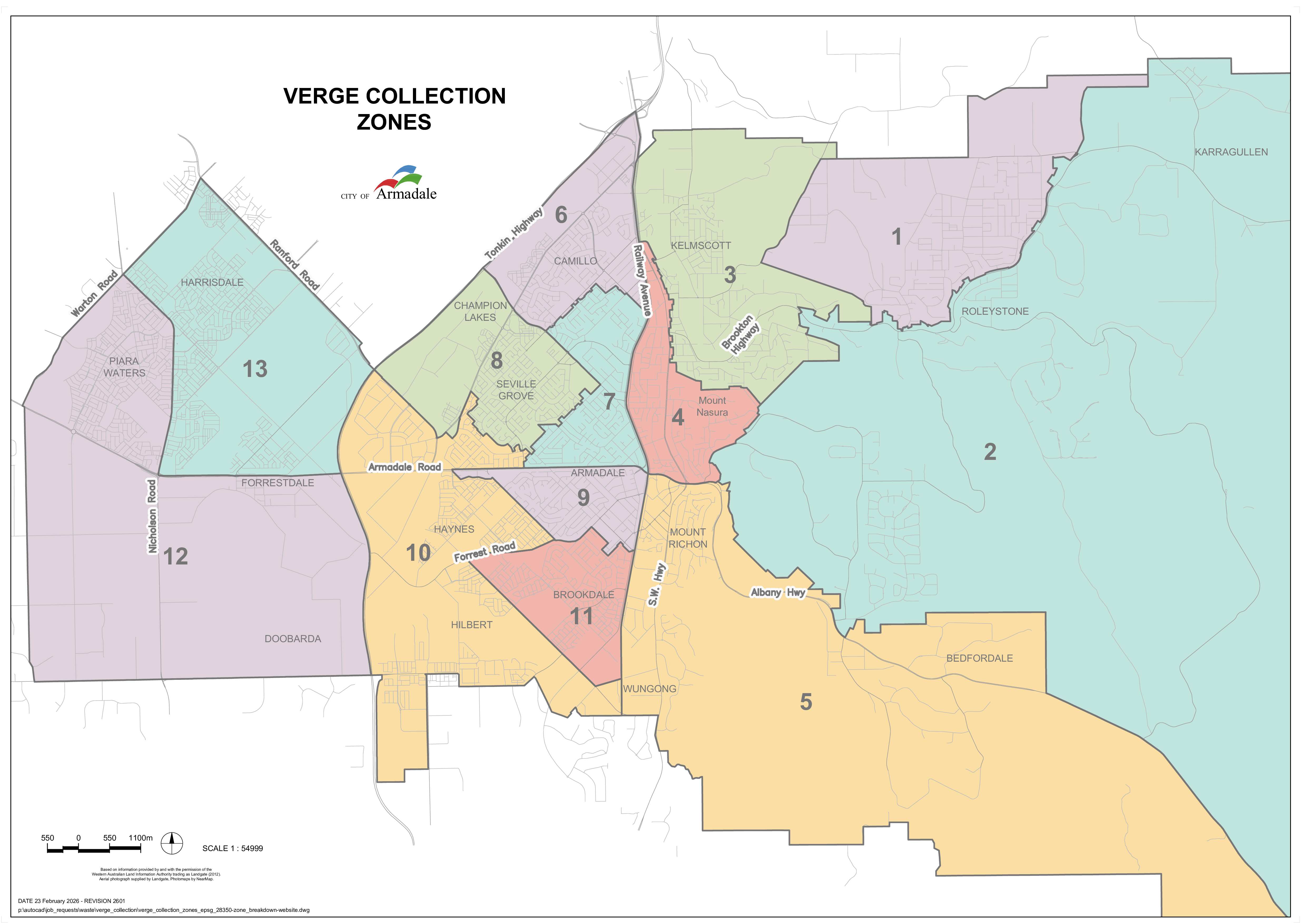 Bulk Verge Zone Breakdown map  at 24 Feb 26