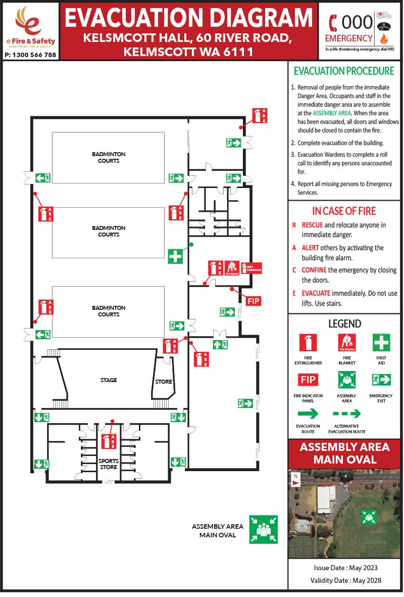 Kelmscott Hall evacuation plan