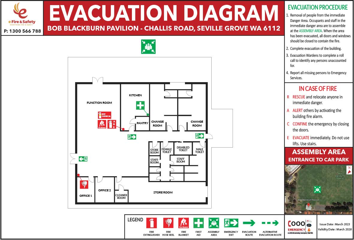 Bob Blackburn Pavilion evacuation plan