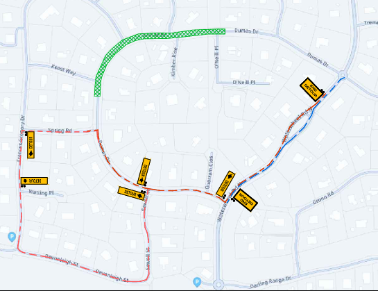 Temporary Closure of Road, DUMAS DRIVE, BEDFORDALE