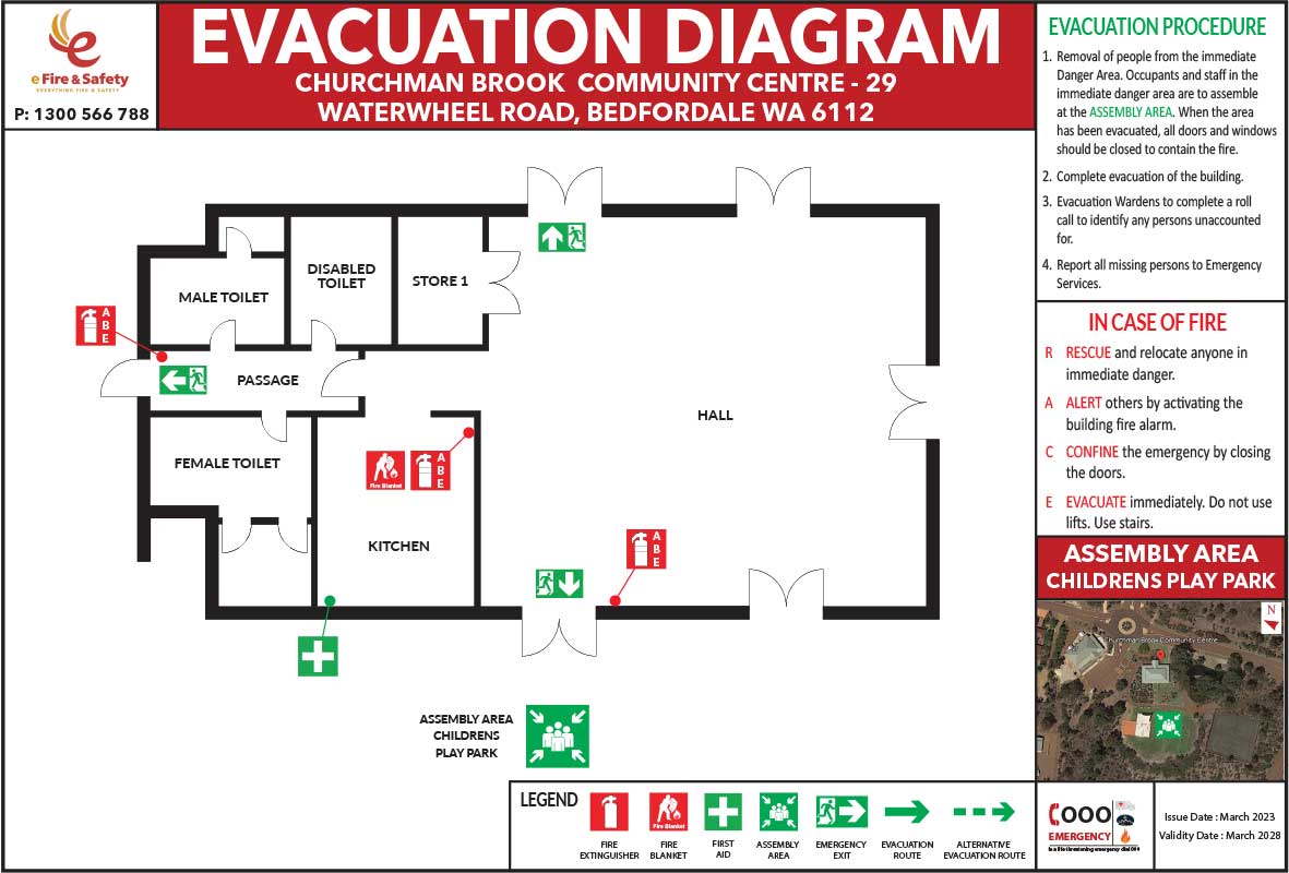 Churchman Brook Community Centre evacuation plan