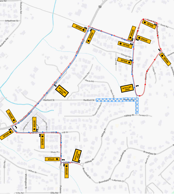 Temporary Closure of Road RANFORD STREET and HAMMERSLY STREET, KLEMSCOTT