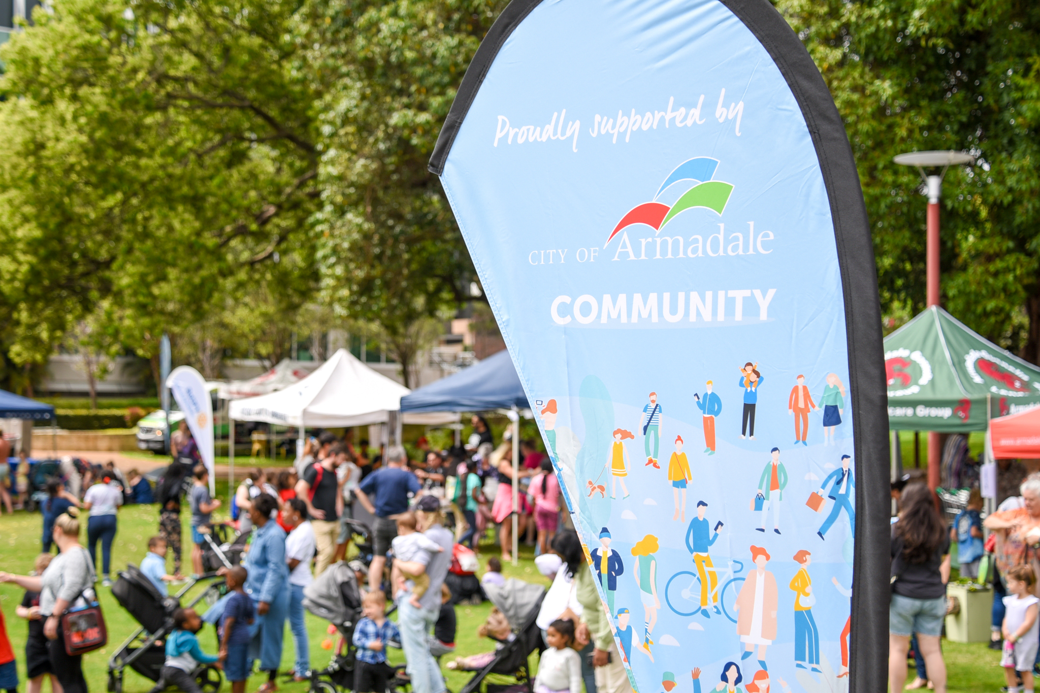 City of Armadale Community banner on display at community event