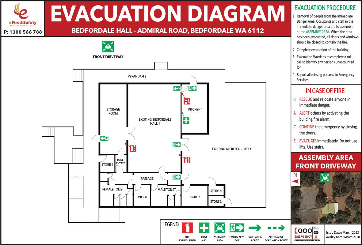 Bedfordale Hall evacuation plan