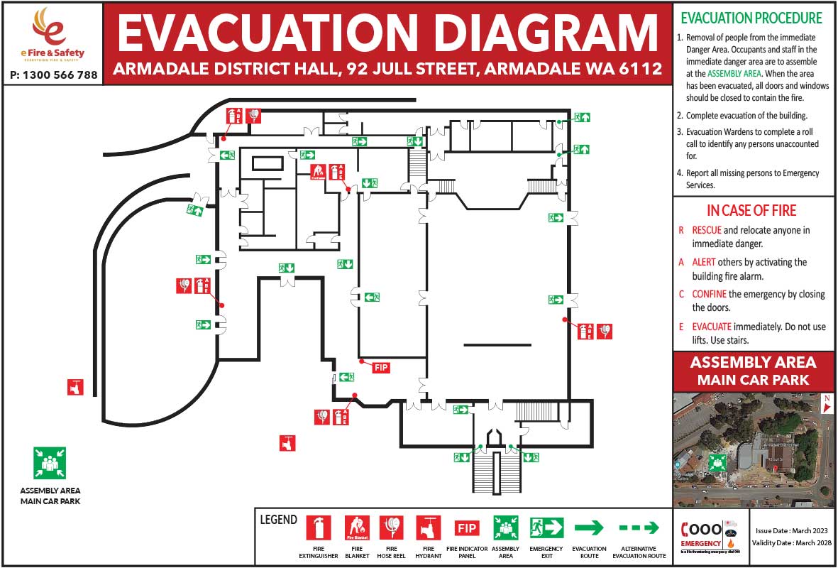 Armadale District Hall evacuation plan