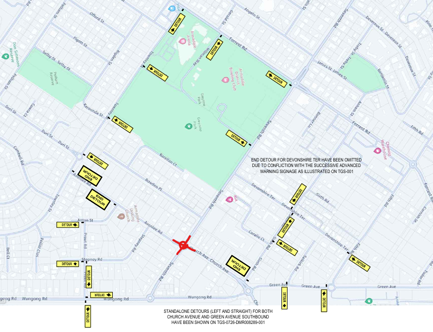 Temporary Closure of Road, CHURCH AVENUE and SEVENTH ROAD ROUNDABOUT  