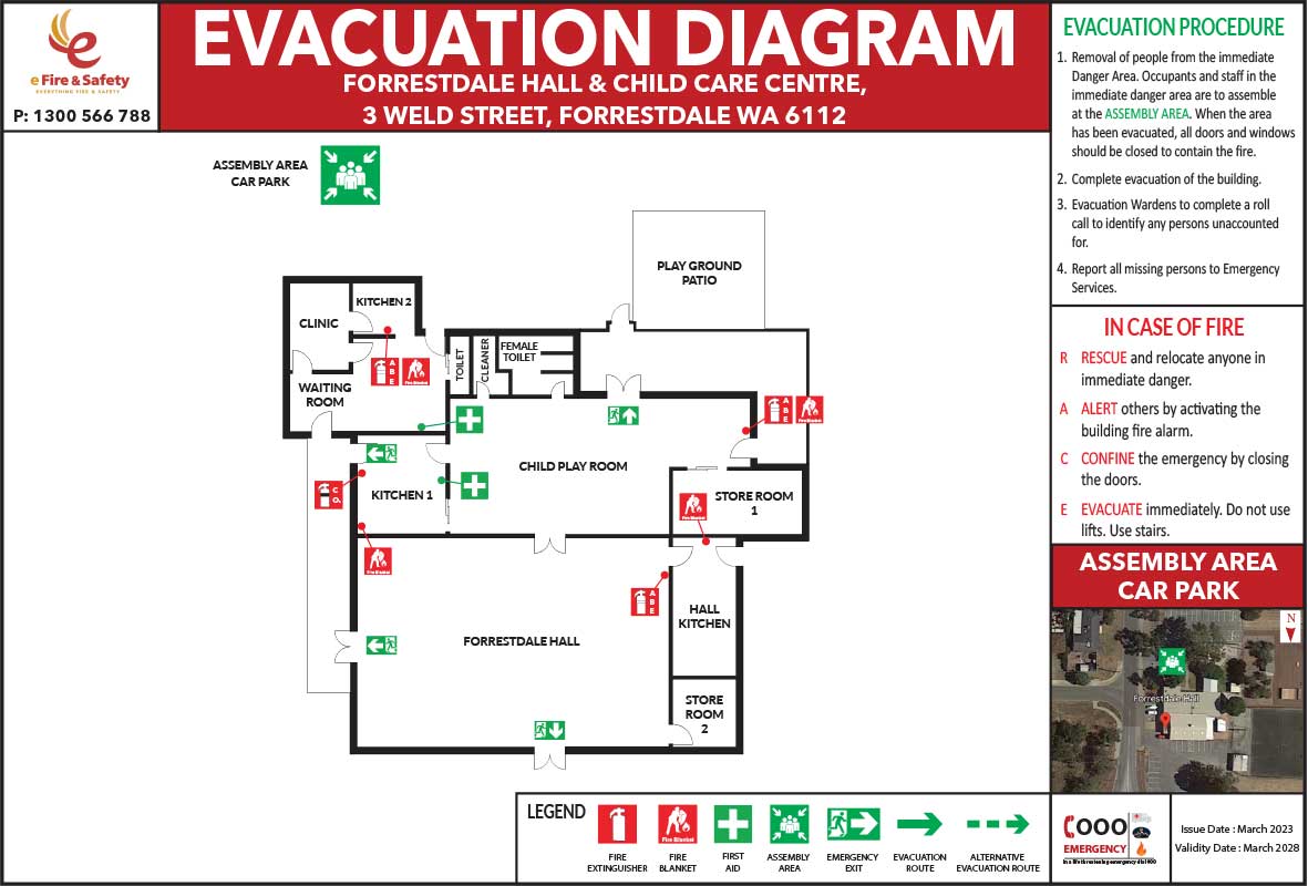 Forrestdale Hall and Child Care Centre evacuation plan