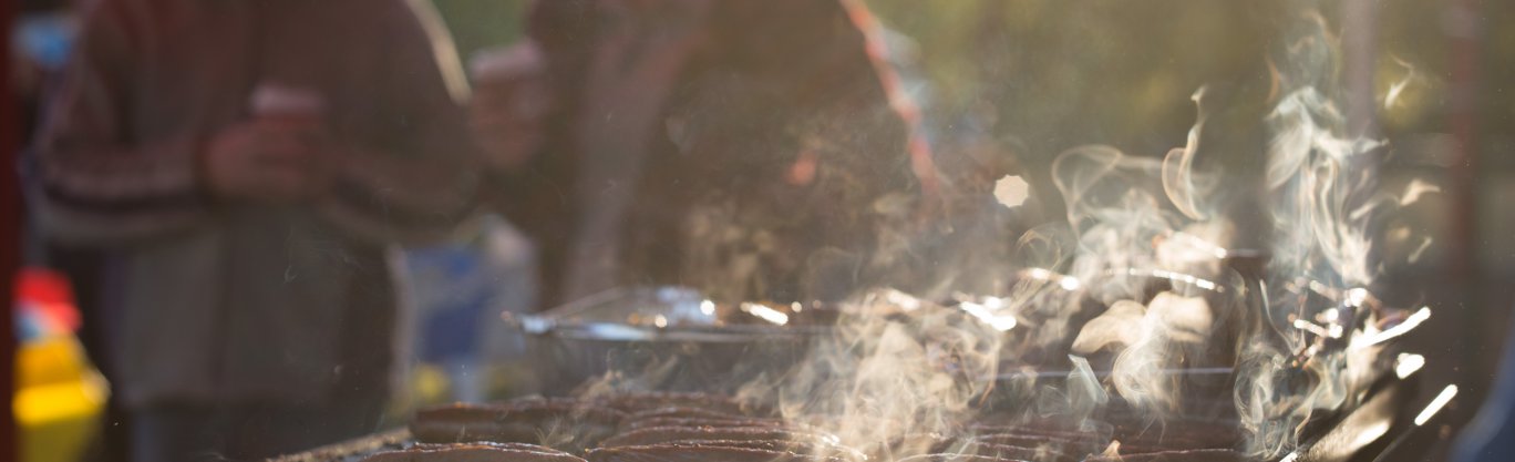 Neighbours having a barbeque