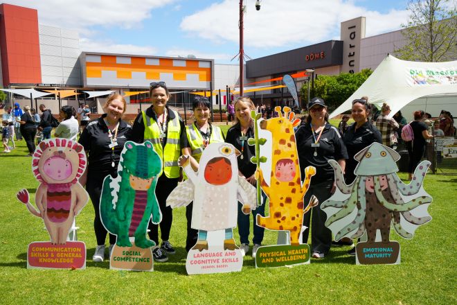 Community Development Officers delivering Let's Play children's event 2025