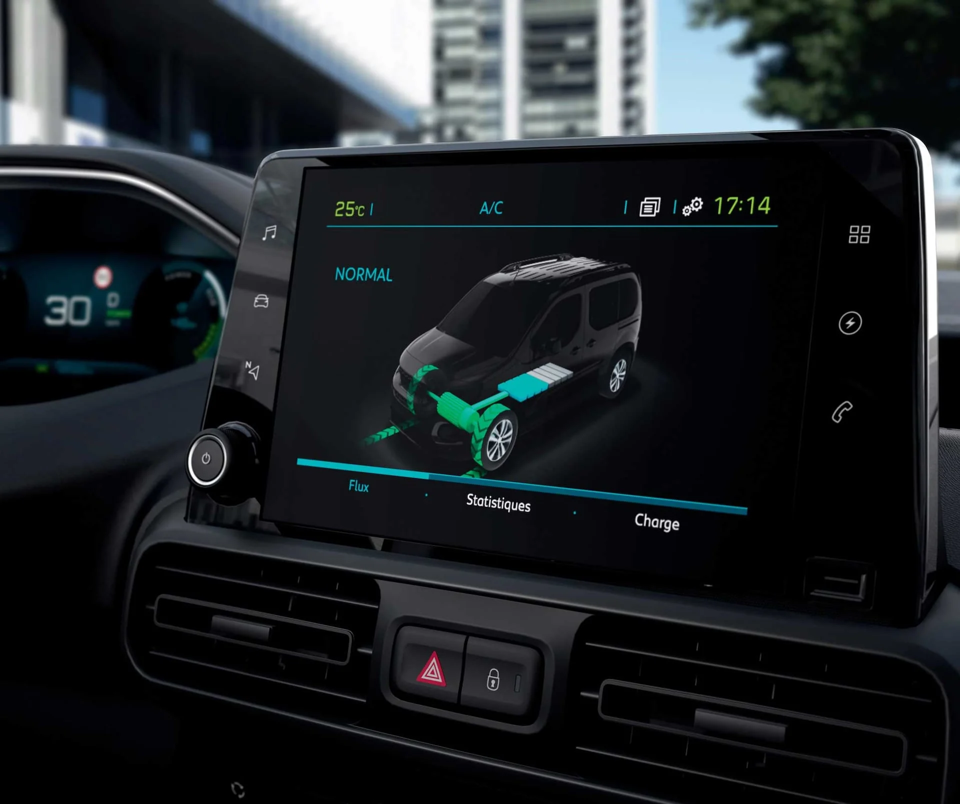 Peugeot Partner Elektro Interieur Touchscreen