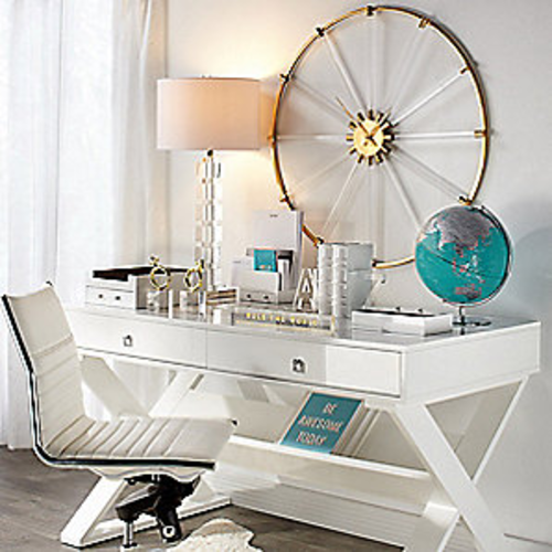 Cover Image for Jett Desk White Aqua Office Inspiration