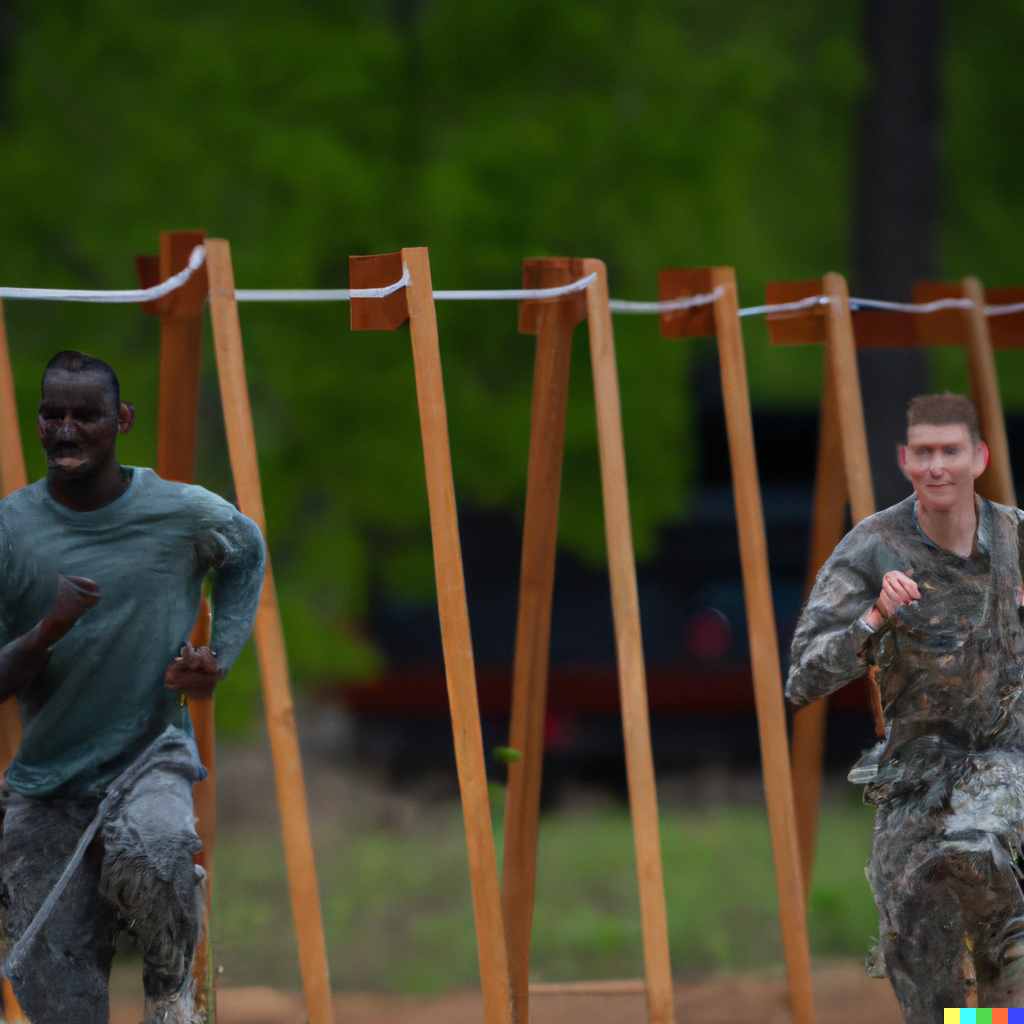 US soldiers working hard as soldiers do
