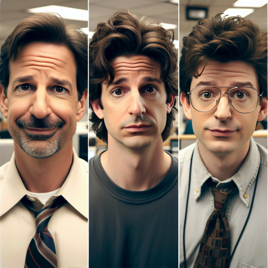 Steve Carell, John Krasinski, and Rainn Wilson on "The Office."