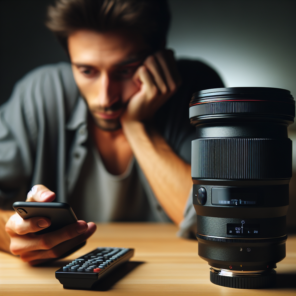 A person tries to watch Netflix on their smartphone while holding a remote