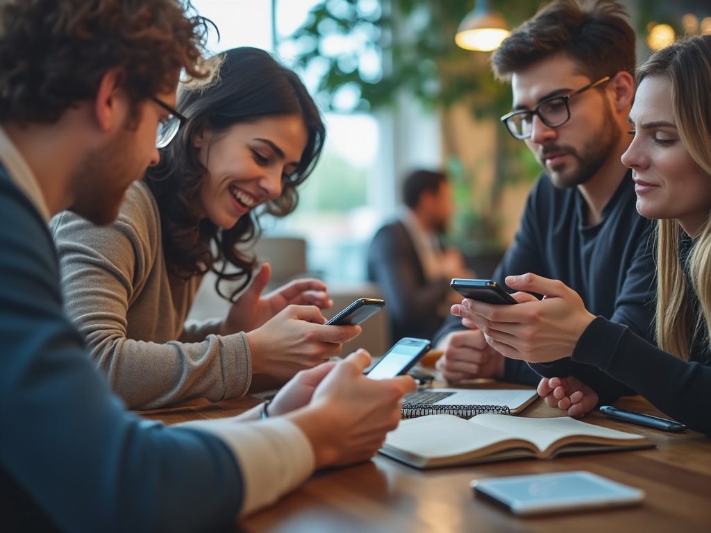 people frantically typing on smartphones while making life decisions