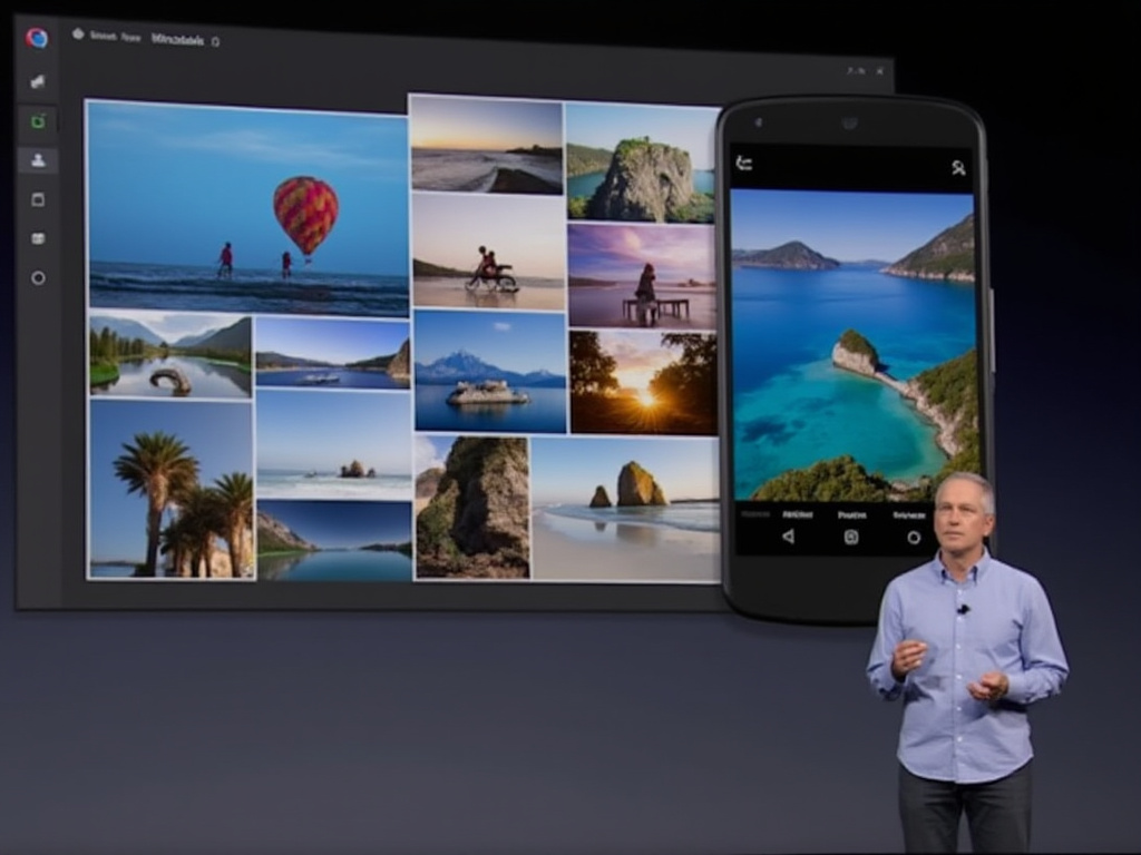 Google showcasing its AI-powered Google Photos at a keynote