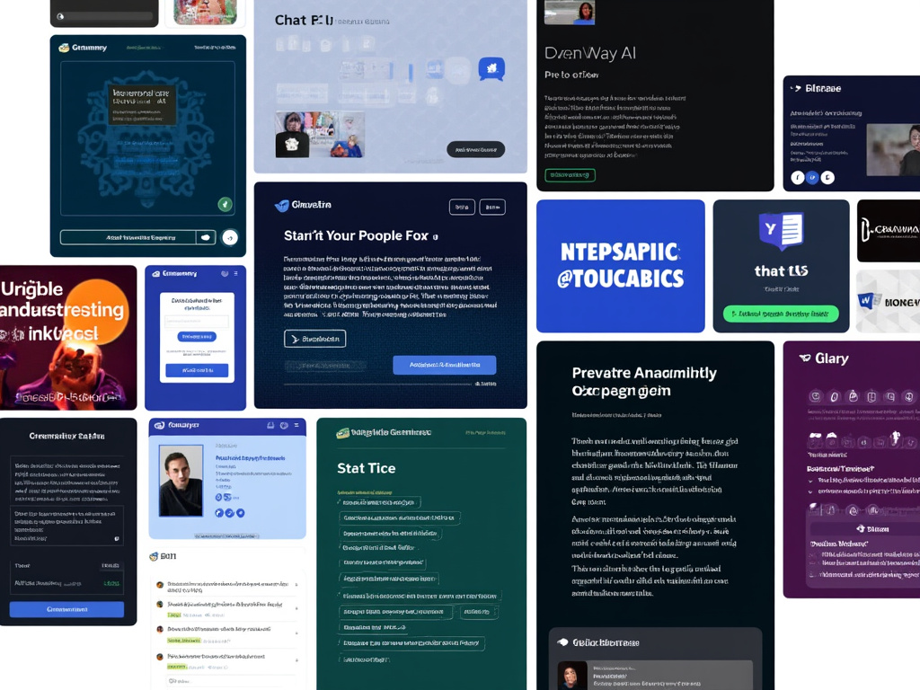 photo collage of glary AI images of ChatGPT, Perplexity AI, Bard, Jasper AI, Hemingway Editor App, Notion AI, Phrasee, Writesonic, and Grammarly