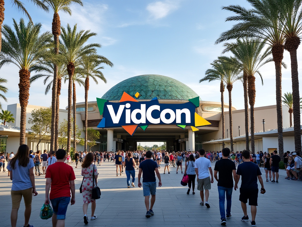 the exterior of VidCon in Anaheim, CA