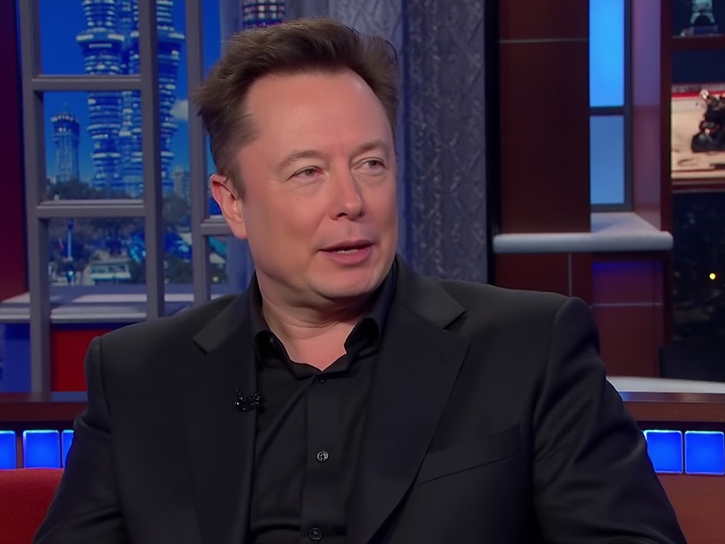 a picture of elon musk with tucker carlson