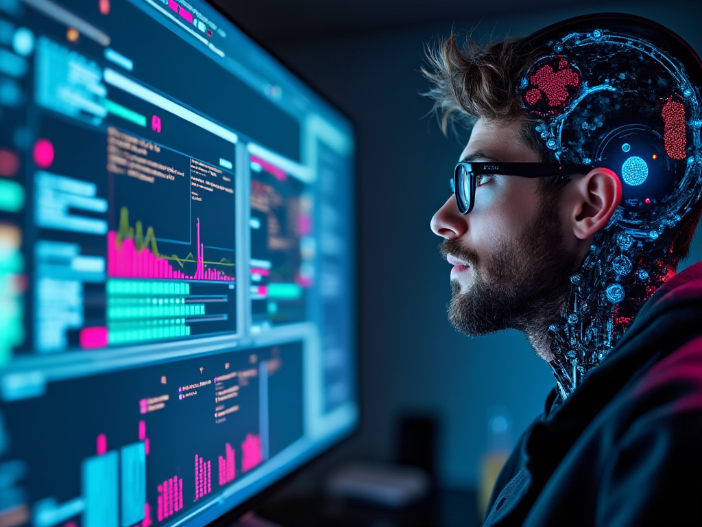 AI developer staring at the GPT he designed